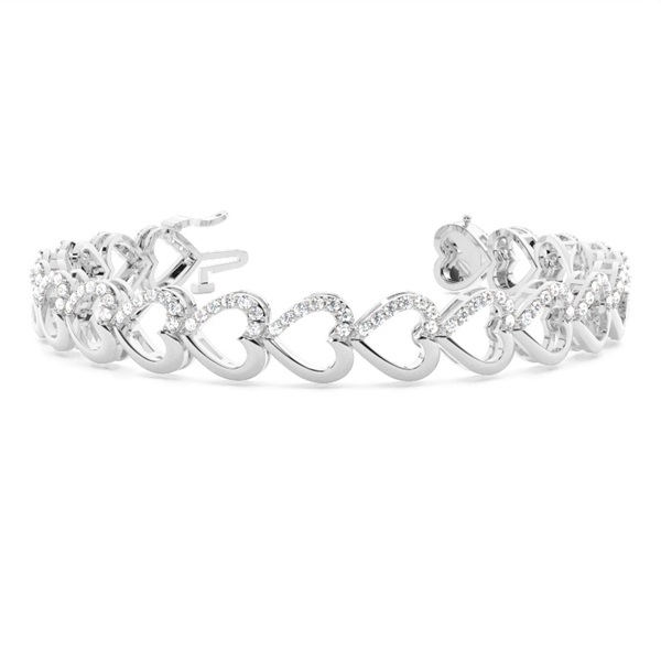 Pave Setting Round Diamond Designer Bracelet