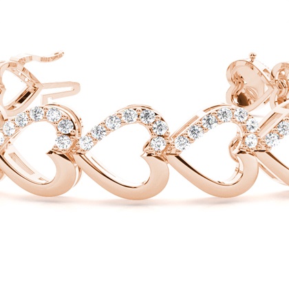 Runde Diamanten pave gefasst in einem designer Armband