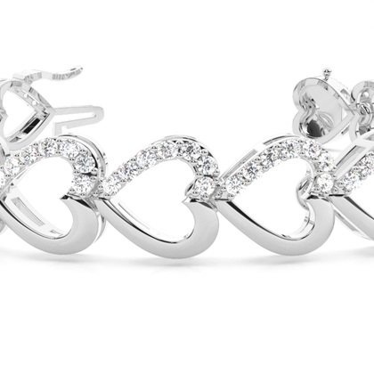 Runde Diamanten pave gefasst in einem designer Armband