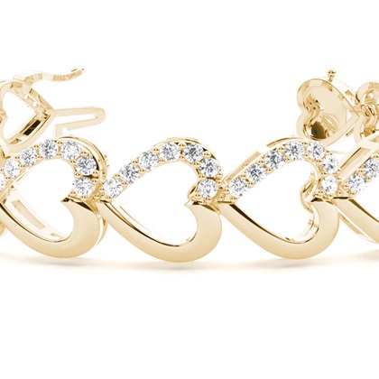 Runde Diamanten pave gefasst in einem designer Armband