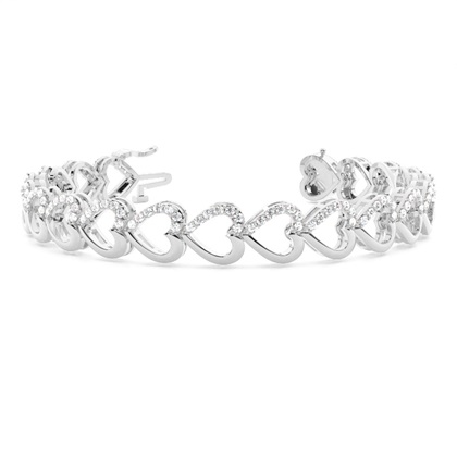 Pave Setting Round Diamond Designer Bracelet