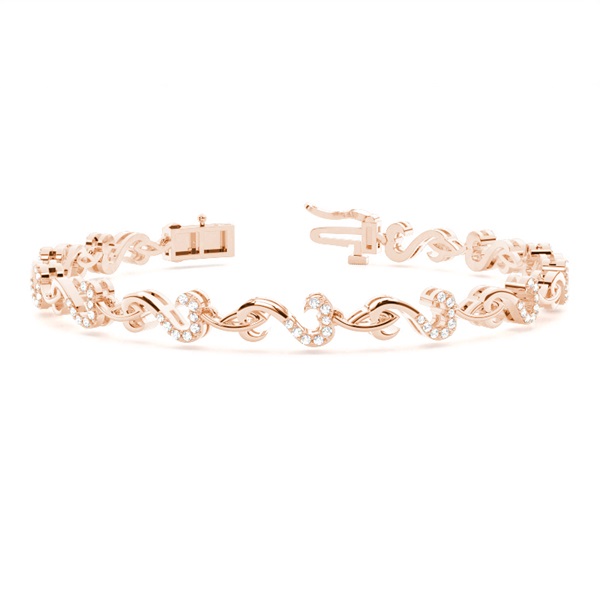Pave Setting Round Diamond Designer Bracelet