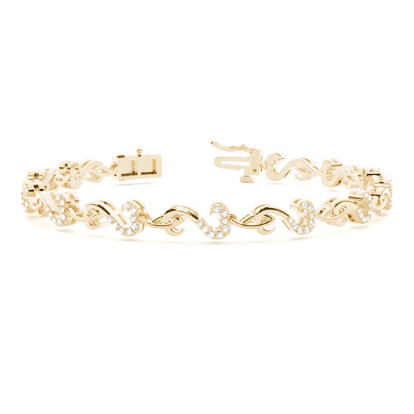 Pave Setting Round Diamond Designer Bracelet