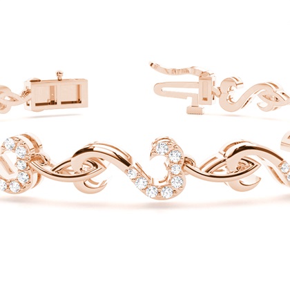 Runde Diamanten pave gefasst in einem designer Armband