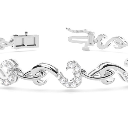 Runde Diamanten pave gefasst in einem designer Armband