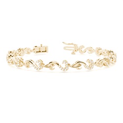 Pave Setting Round Diamond Designer Bracelet