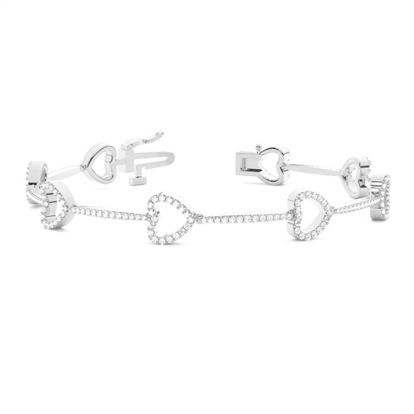 Pave Setting Round Diamond Designer Bracelet