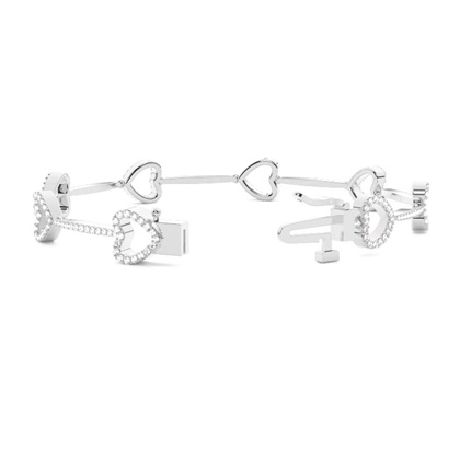 Runde Diamanten pave gefasst in einem designer Armband