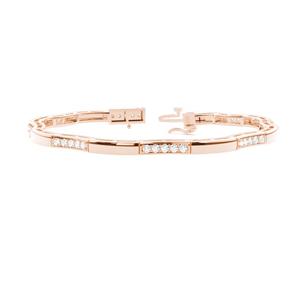 4 Prong Setting Round Diamond Designer Bracelet