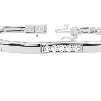 Runde Diamanten Krappen gefasst in einem designer Armband