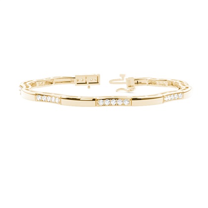 4 Prong Setting Round Diamond Designer Bracelet