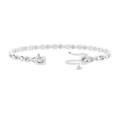 Runder Diamant Designer Armband in einer Kanalfassung