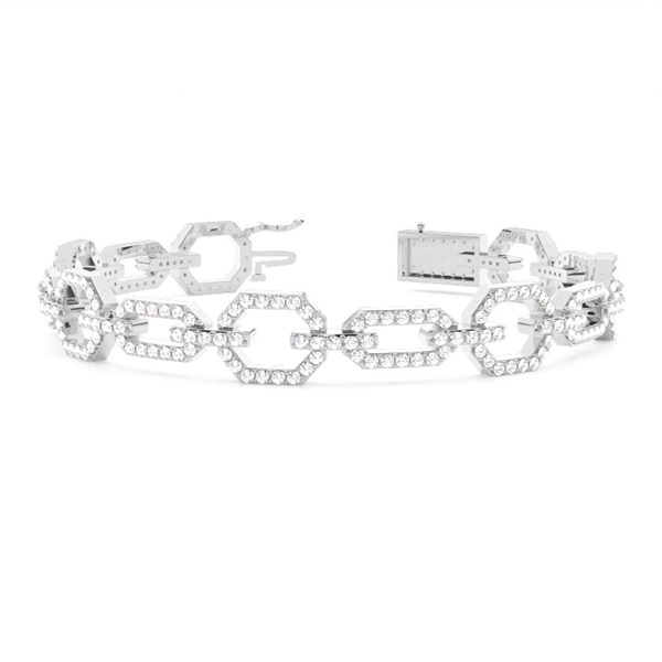 Prong Setting Round Diamond Designer Bracelet