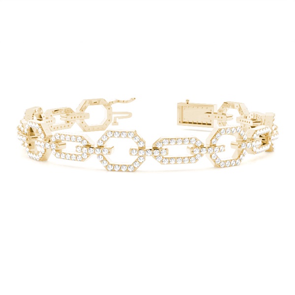 Prong Setting Round Diamond Designer Bracelet