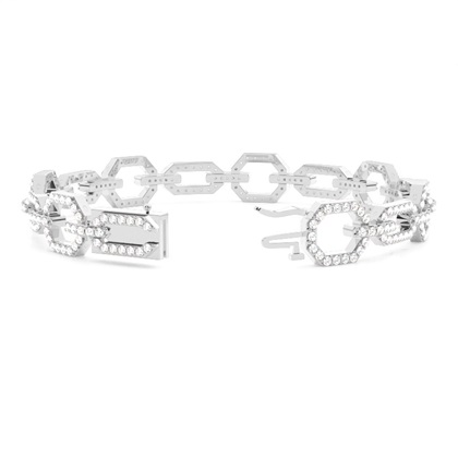 Runde Diamanten Krappen gefasst in einem designer Armband
