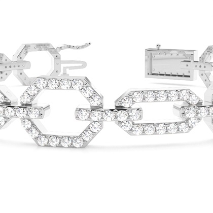 Runde Diamanten Krappen gefasst in einem designer Armband