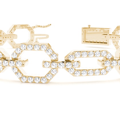 Runde Diamanten Krappen gefasst in einem designer Armband