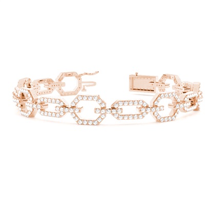 Prong Setting Round Diamond Designer Bracelet