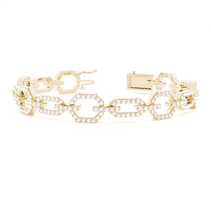 Prong Setting Round Diamond Designer Bracelet
