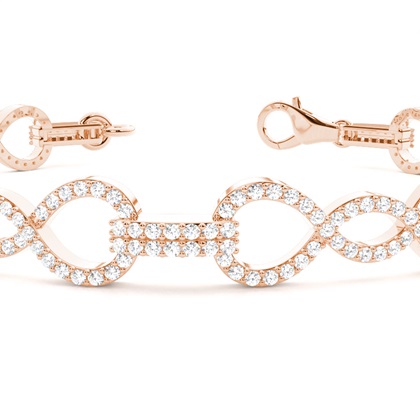 Petite runder Diamant Armband in einer Krappenfassung