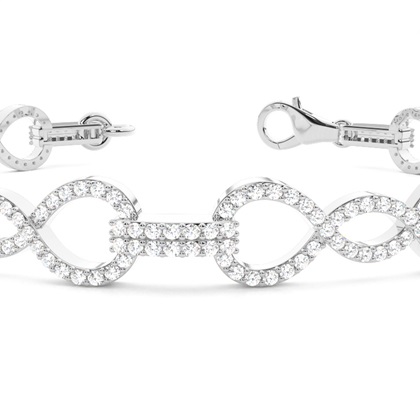 Petite runder Diamant Armband in einer Krappenfassung