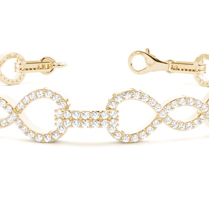 Petite runder Diamant Armband in einer Krappenfassung