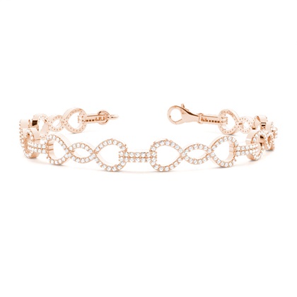 Rose Gold Evening Diamond Bracelets
