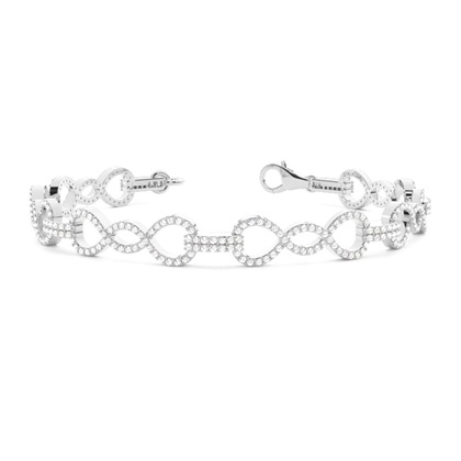 Prong Setting Round Diamond Delicate Bracelet