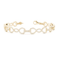 Petite runder Diamant Armband in einer Krappenfassung