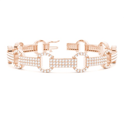 Prong Setting Round Diamond Designer Bracelet