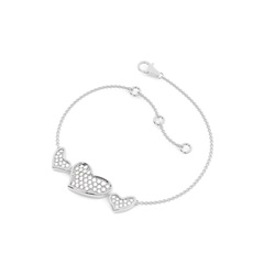 Pave Setting Round Diamond Delicate Bracelet