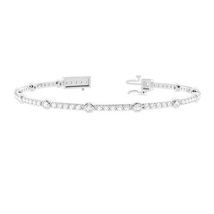 4 Prong Setting Round Diamond Tennis Bracelet