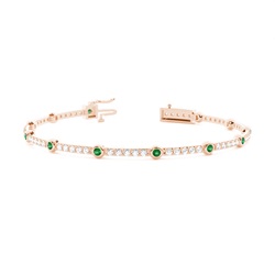 Rundes Tennisarmband mit 4 Krappenfassungen