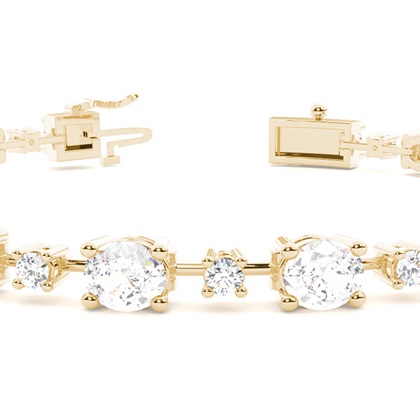 Yellow Gold Diamond Tennis Bracelet