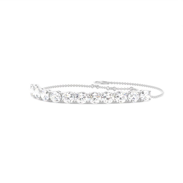 4 Prong Setting Oval Diamond Delicate Bracelet