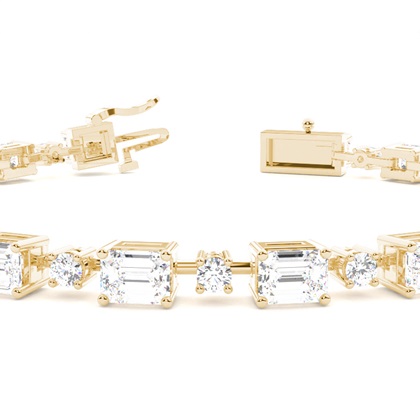 Tennis-Armband in einer Krappenfassung