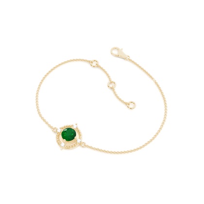 Yellow Gold Gemstone Diamond Bracelets