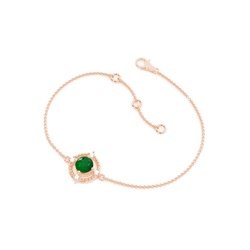 Zierliches Edelstein Armband in 4 Krappenfassung