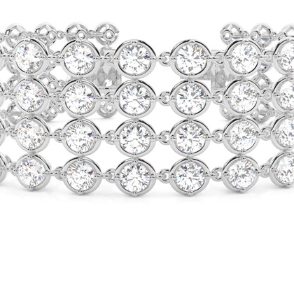 Round Diamond Tennis Bracelets