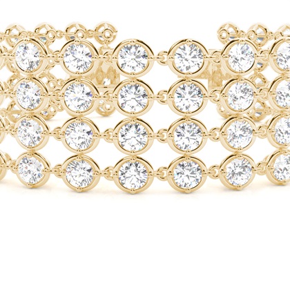 Yellow Gold Diamond Tennis Bracelet