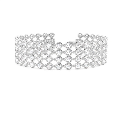 4-Row Prong Set Tennis Bracelet