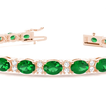 Tennisarmband in einer 4-Krappen-Fassung