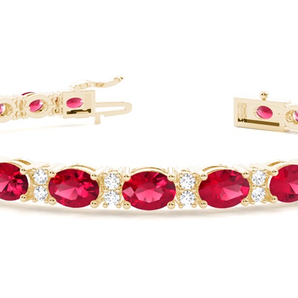 Tennisarmband in einer 4-Krappen-Fassung