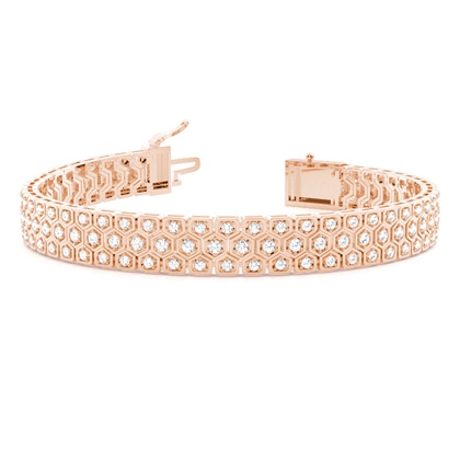 Rose Gold Evening Diamond Bracelets