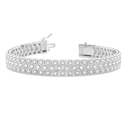 Pave Setting Round Diamond Designer Bracelet