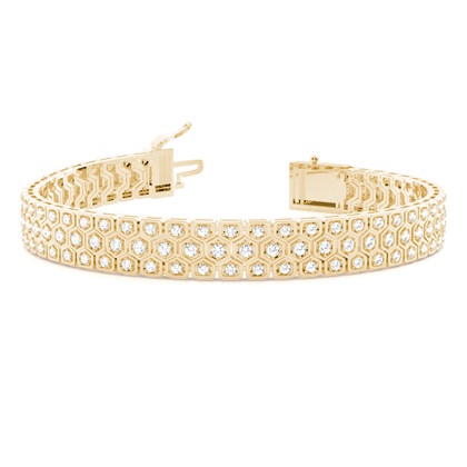 Yellow Gold Evening Diamond Bracelets
