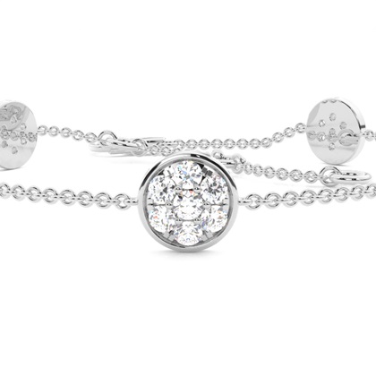 Round Diamond Chain Bracelets