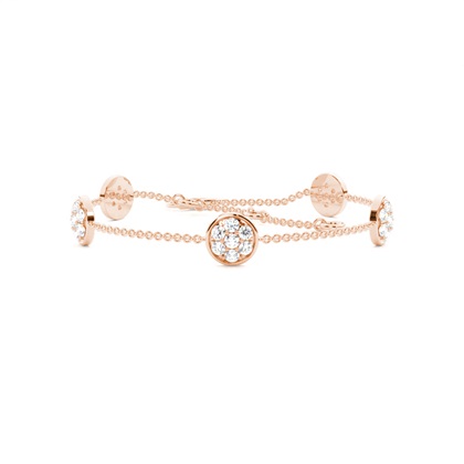 Rose Gold Chain Diamond Bracelets