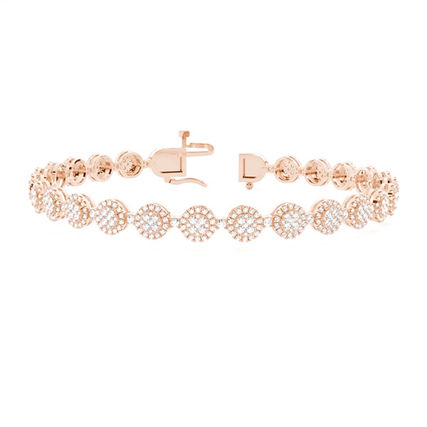 Prong Round Diamond Designer Bracelet