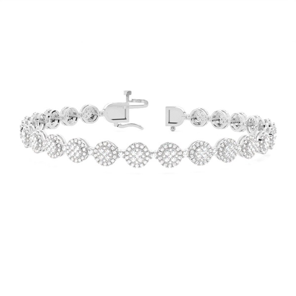 Prong Round Diamond Designer Bracelet